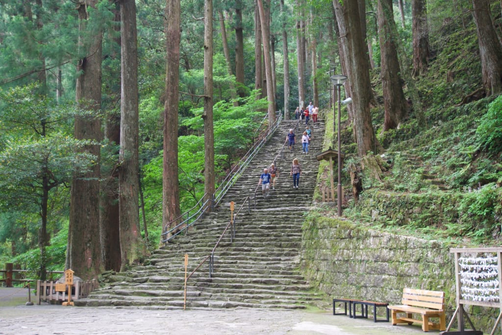 The stairs near Nachi Falls