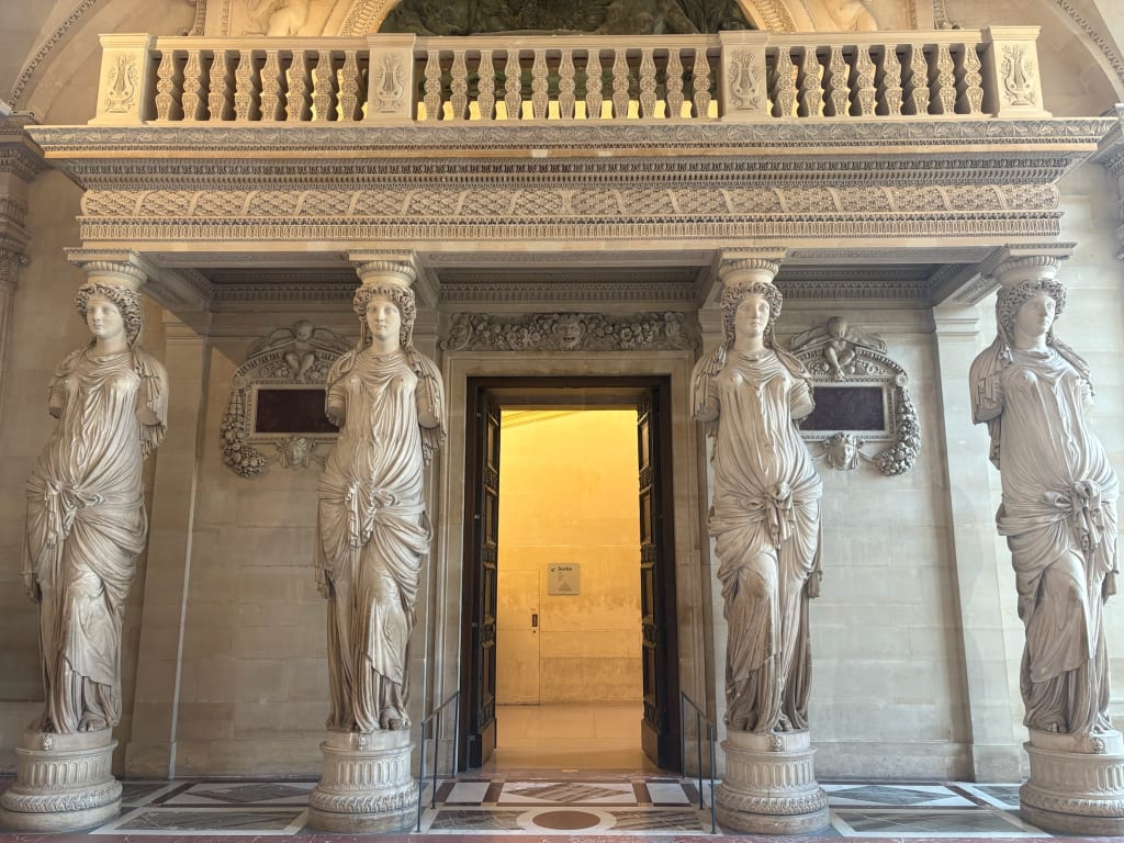 Ornate room inside the Louvre