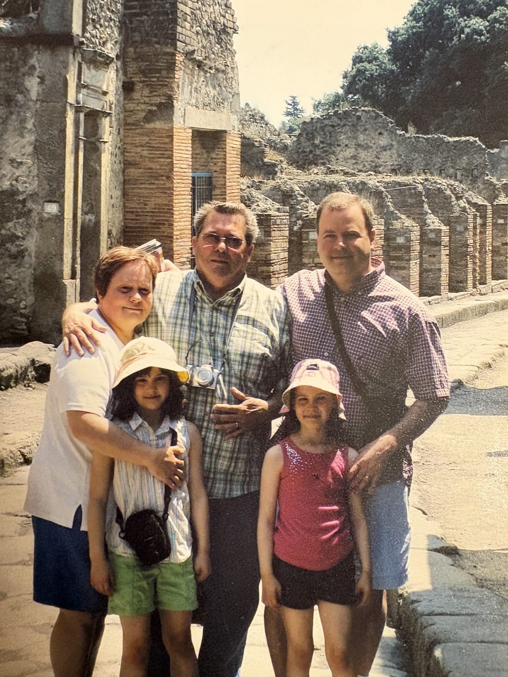 Exploring Pompeii with family in 2006