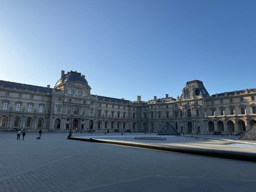 The Louvre pyramid in Paris