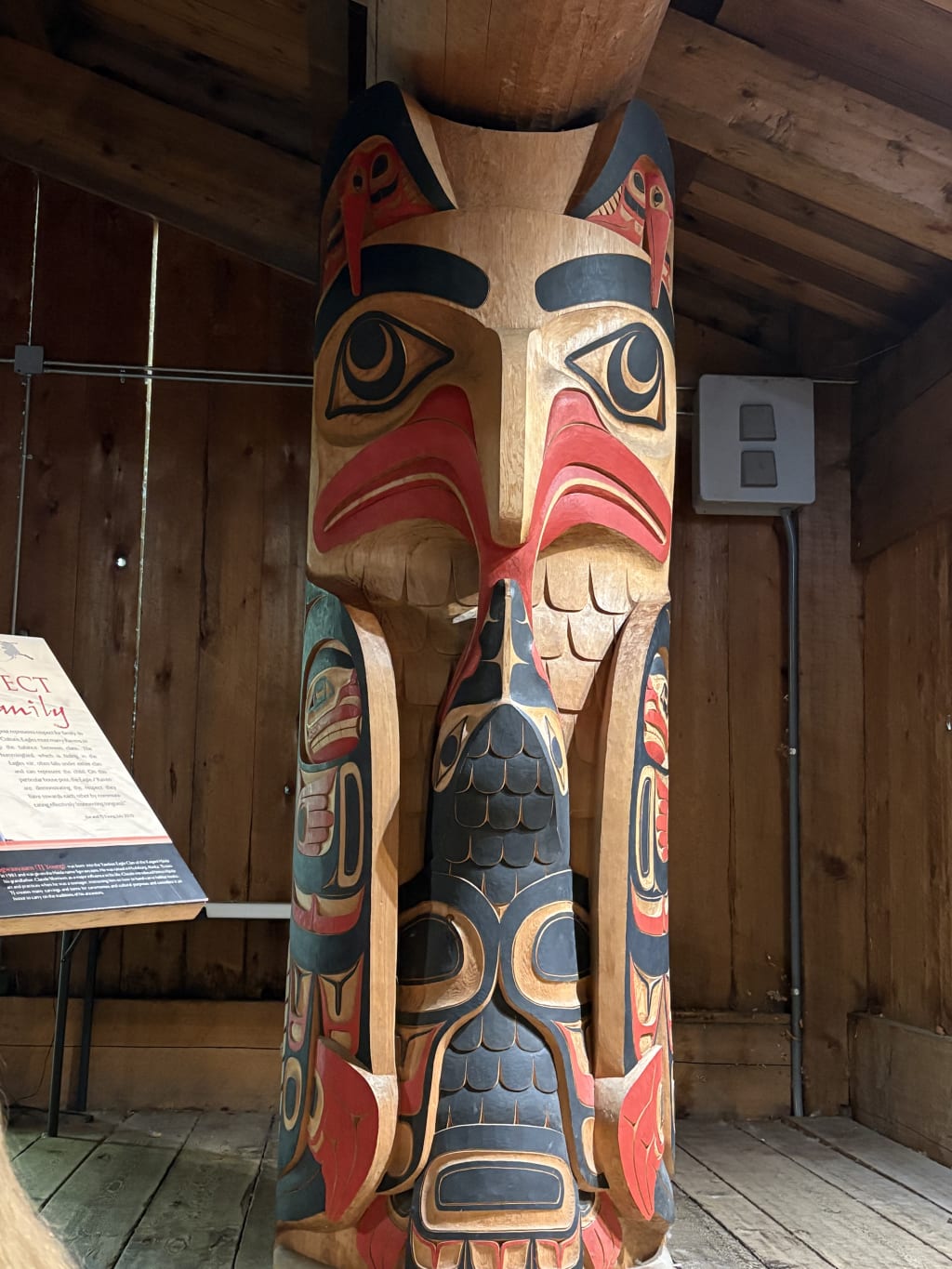Totem pole at the Alaska Native Heritage Center