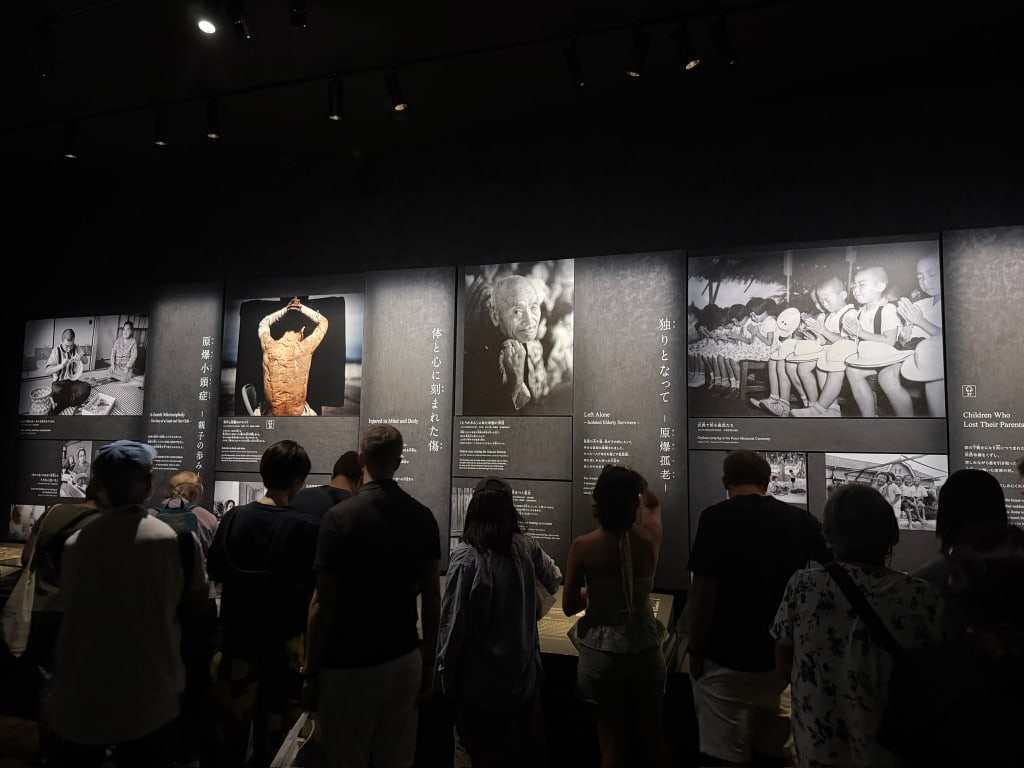 Graphic exhibit at the Hiroshima Peace Memorial Museum