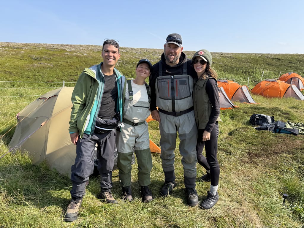 Alex and Kathryn with Scott and Jackie at Bear Camp