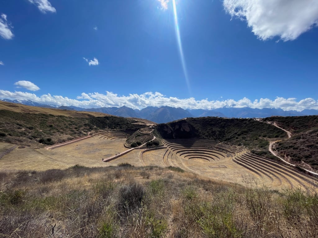 Portrait view of Moray's circular terraces