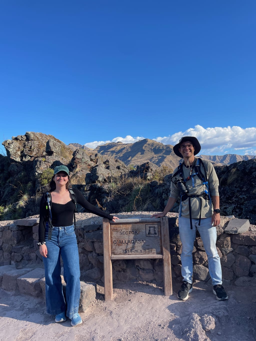 Standing at the Q'allaqasa sector of the Pisac ruins
