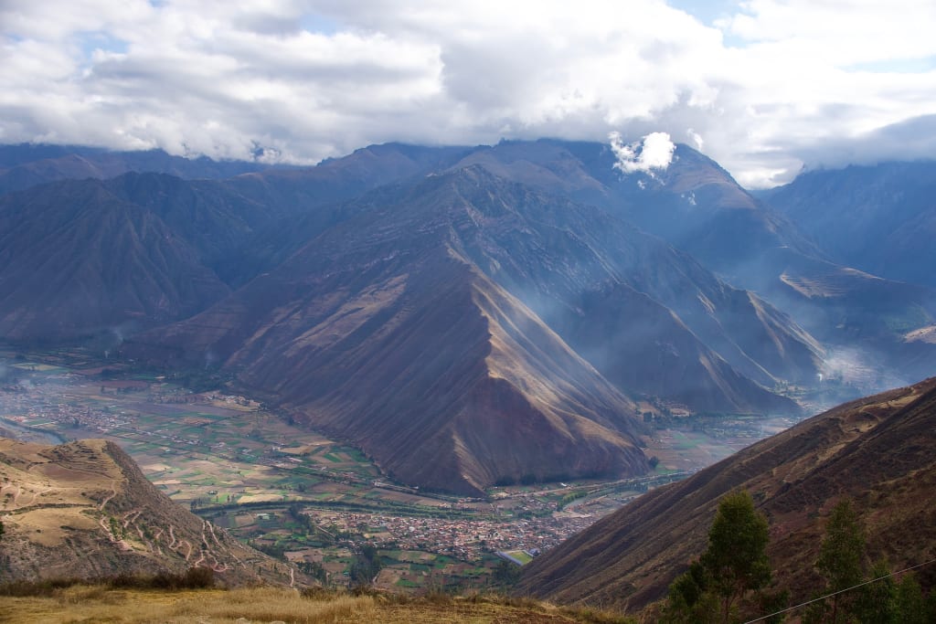 View over Peru's Sacred Valley from the Racchi viewpoint