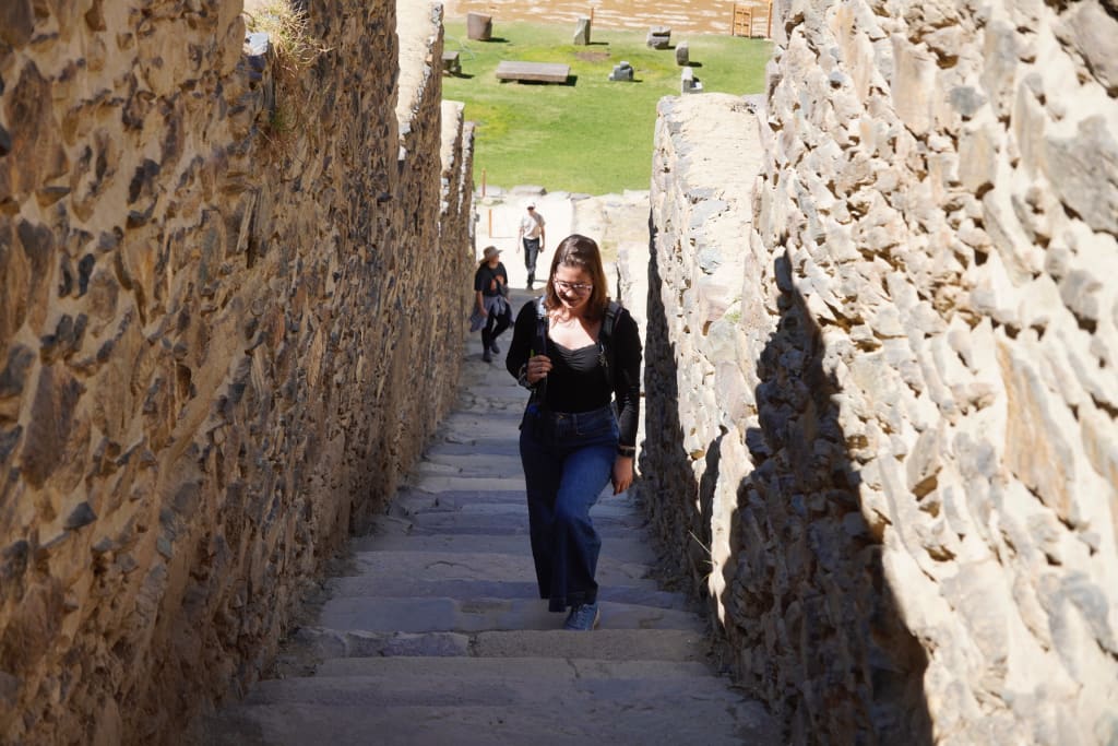 Stone stairs at Ollantaytambo ruins