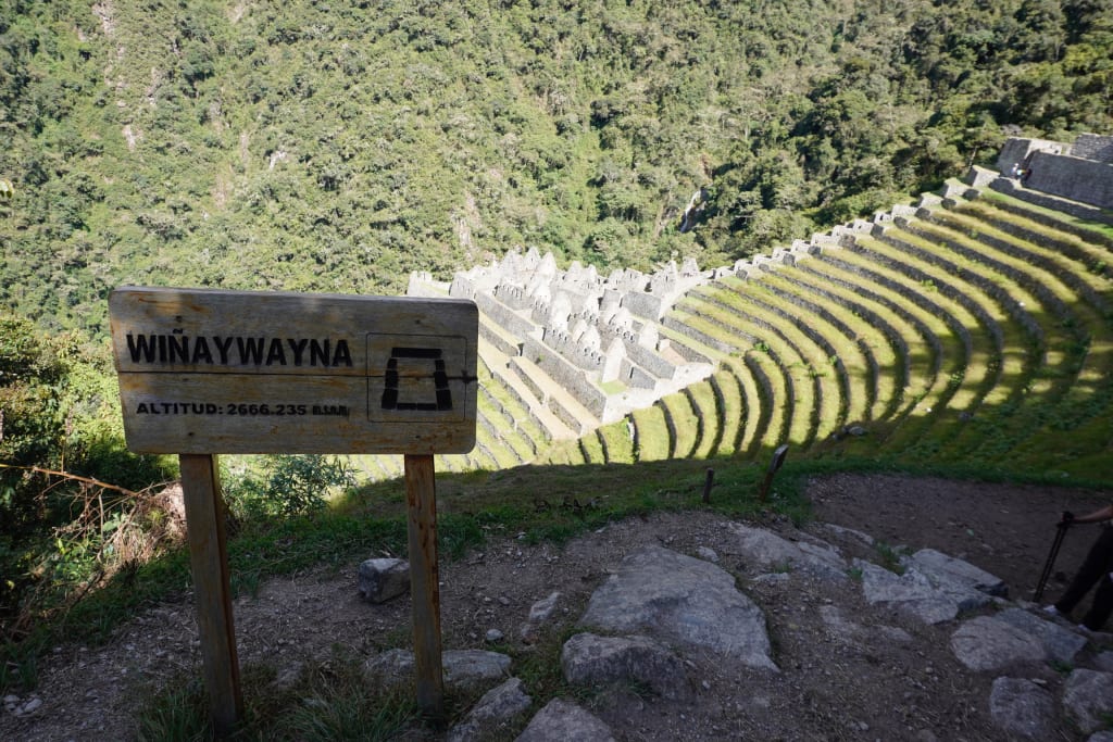 View from Wiñay Wayna on the 1 Day Inca Trail