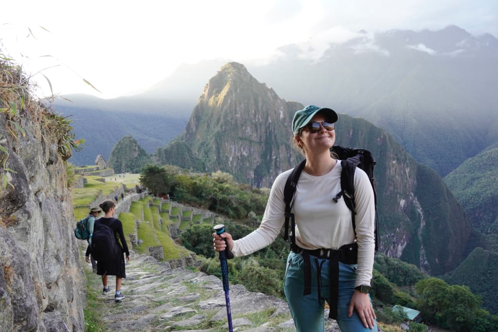 Almost at Machu Picchu after hiking the 1 Day Inca Trail