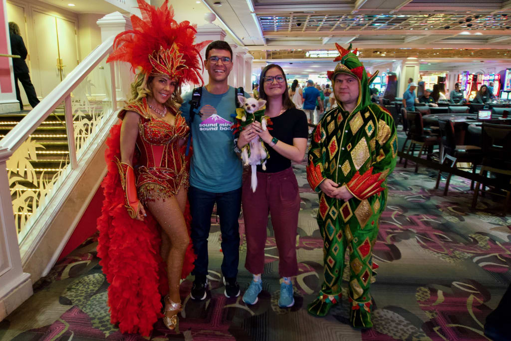 Alex and Kathryn with Piff, Jade, and the original Mr Piffles