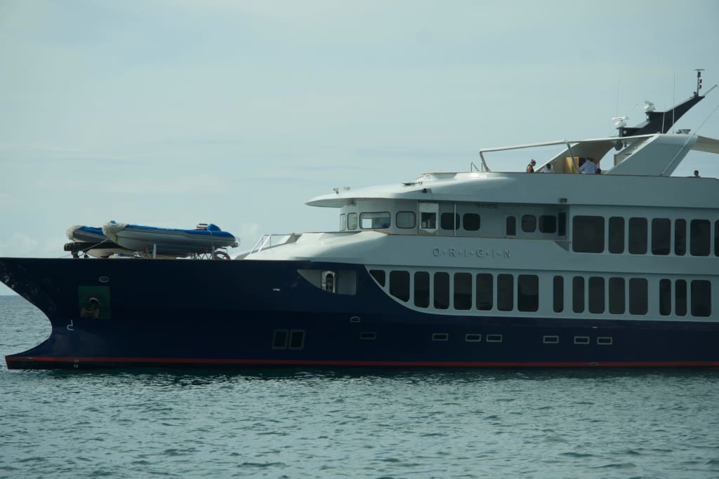 The Ecoventura yacht in the Galápagos