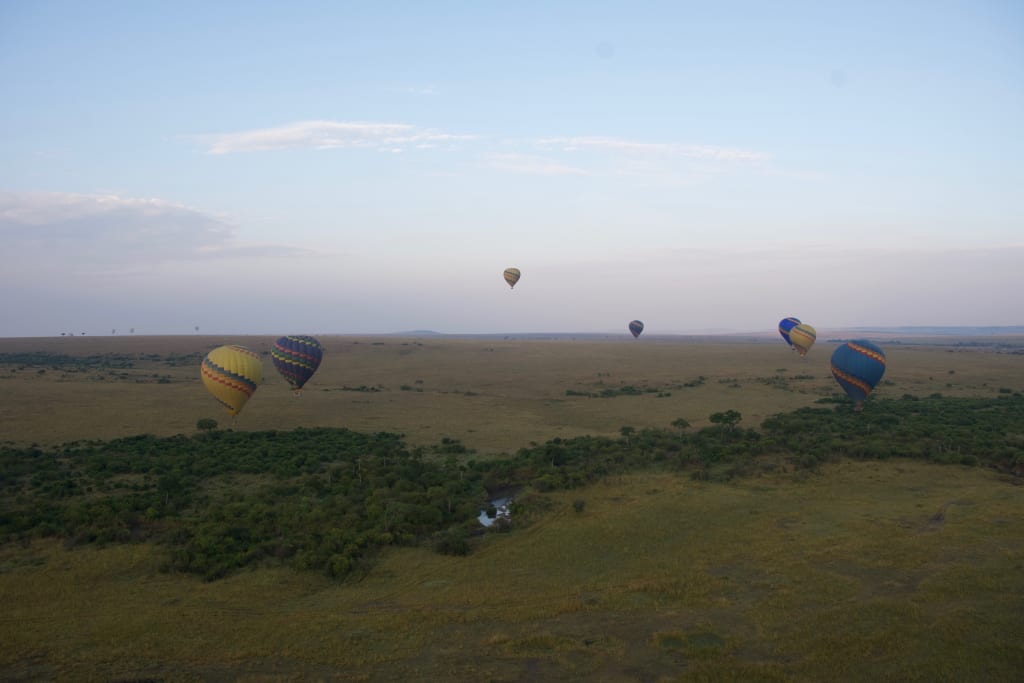 Mara River views from a hot air balloon