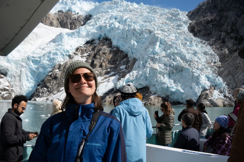 Close view of Northwestern Glacier from the boat