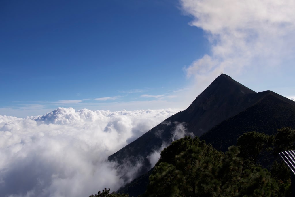 Acatenango above clouds