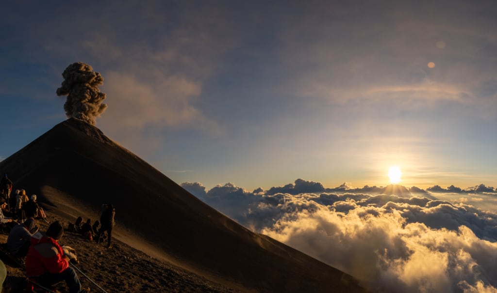 Acatenango and clouds