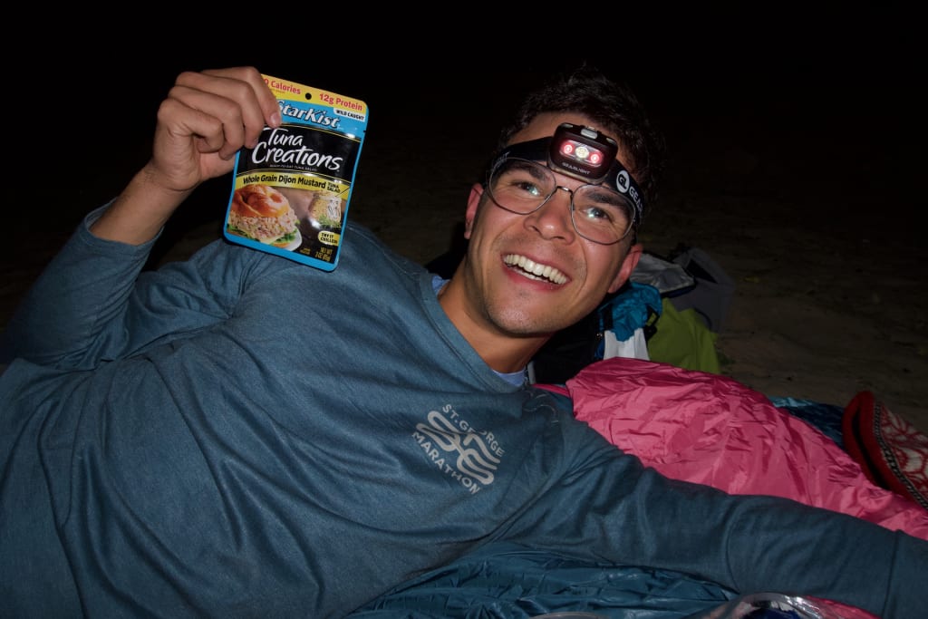 Camping setup in The Narrows