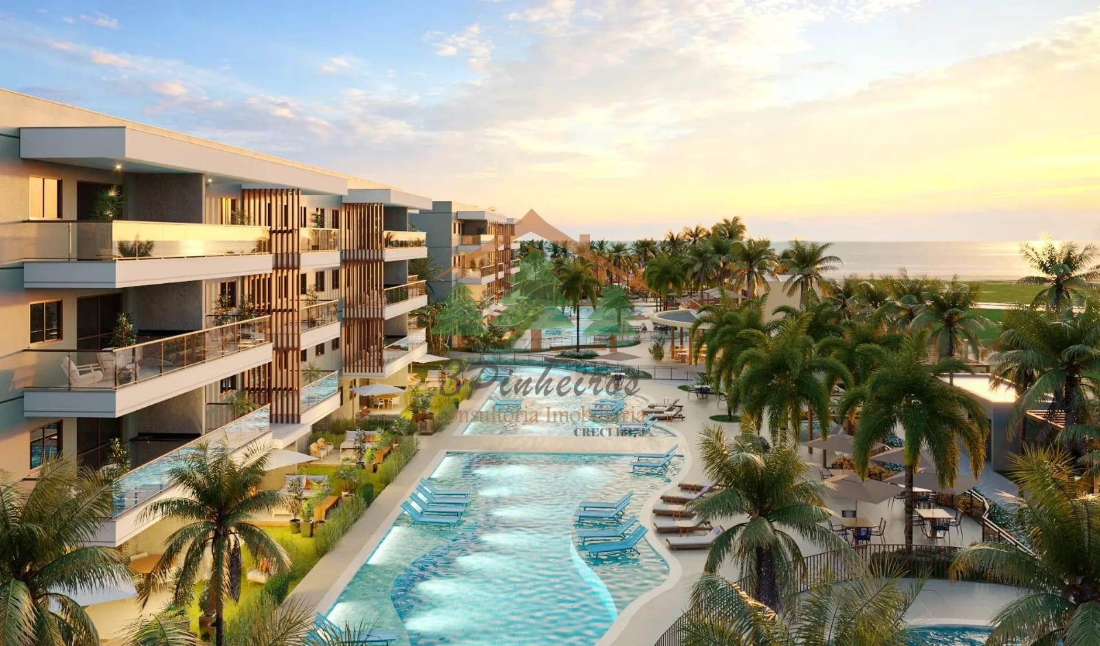 Beach Class Porto das Dunas Lançamento, Apartamentos à venda  frente mar