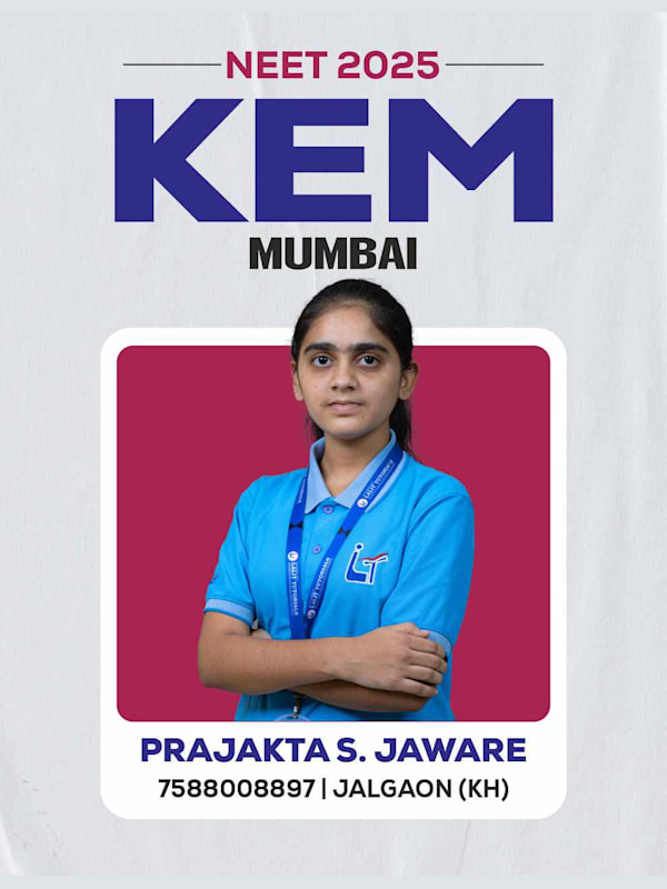 Prajakta S. Jaware, Jalgaon — KEM Mumbai, Lalit Tutorials NEET 2025