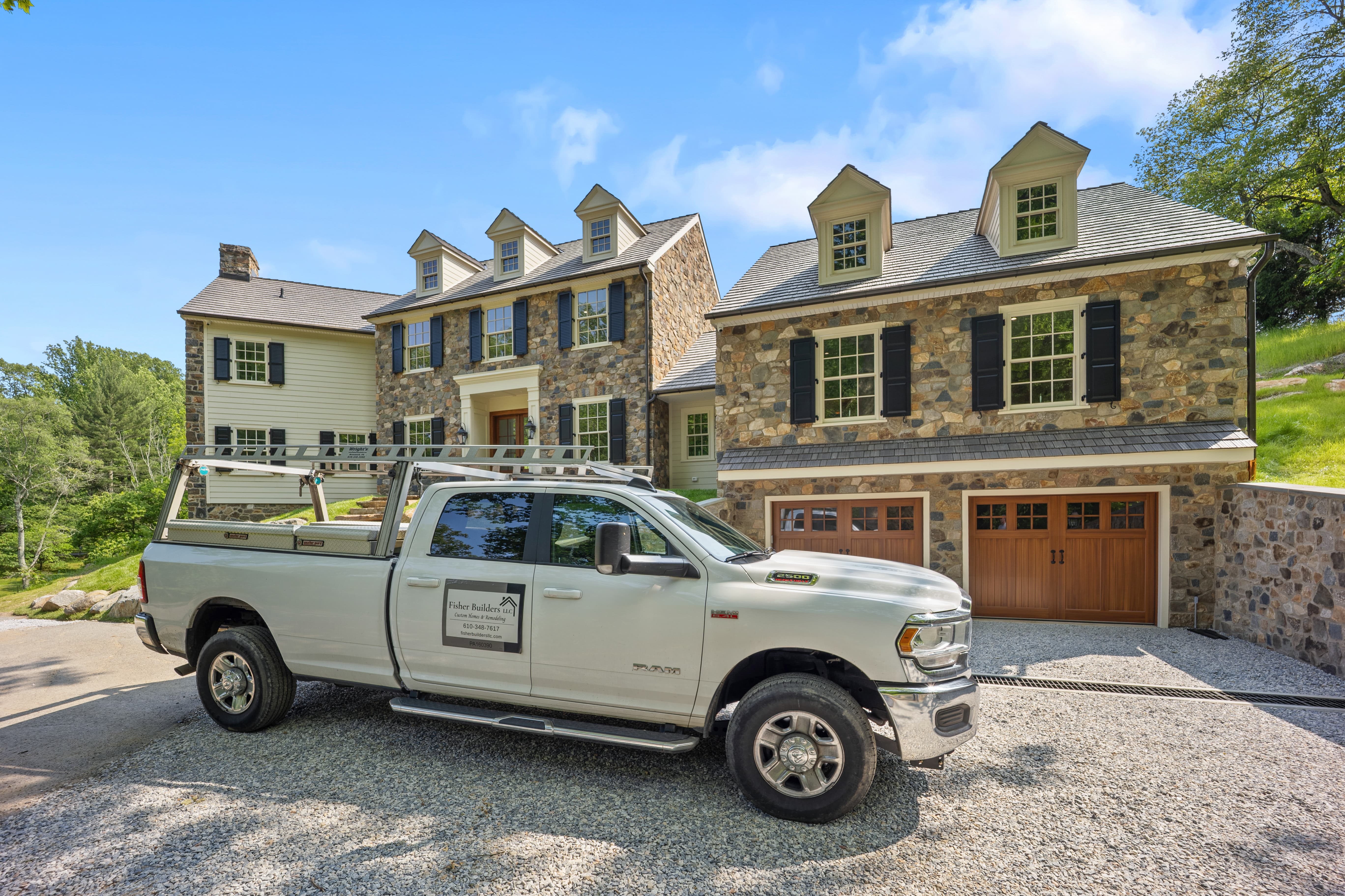 George Fisher, owner of Fisher Builders, on a job site