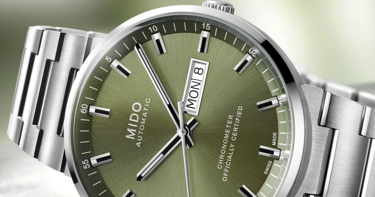 Mido Unveils the Commander Icône with Green Dial and Integrated