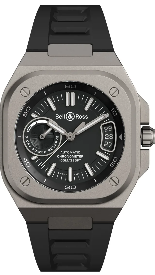 Elevated in Microblasted Ti, this is the Bell & Ross BR-X5 Black