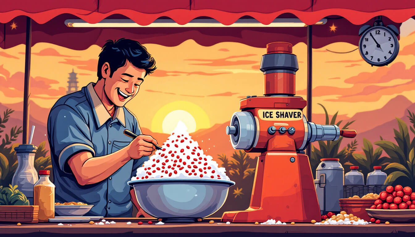 Vintage Taiwan roadside shaved ice cart