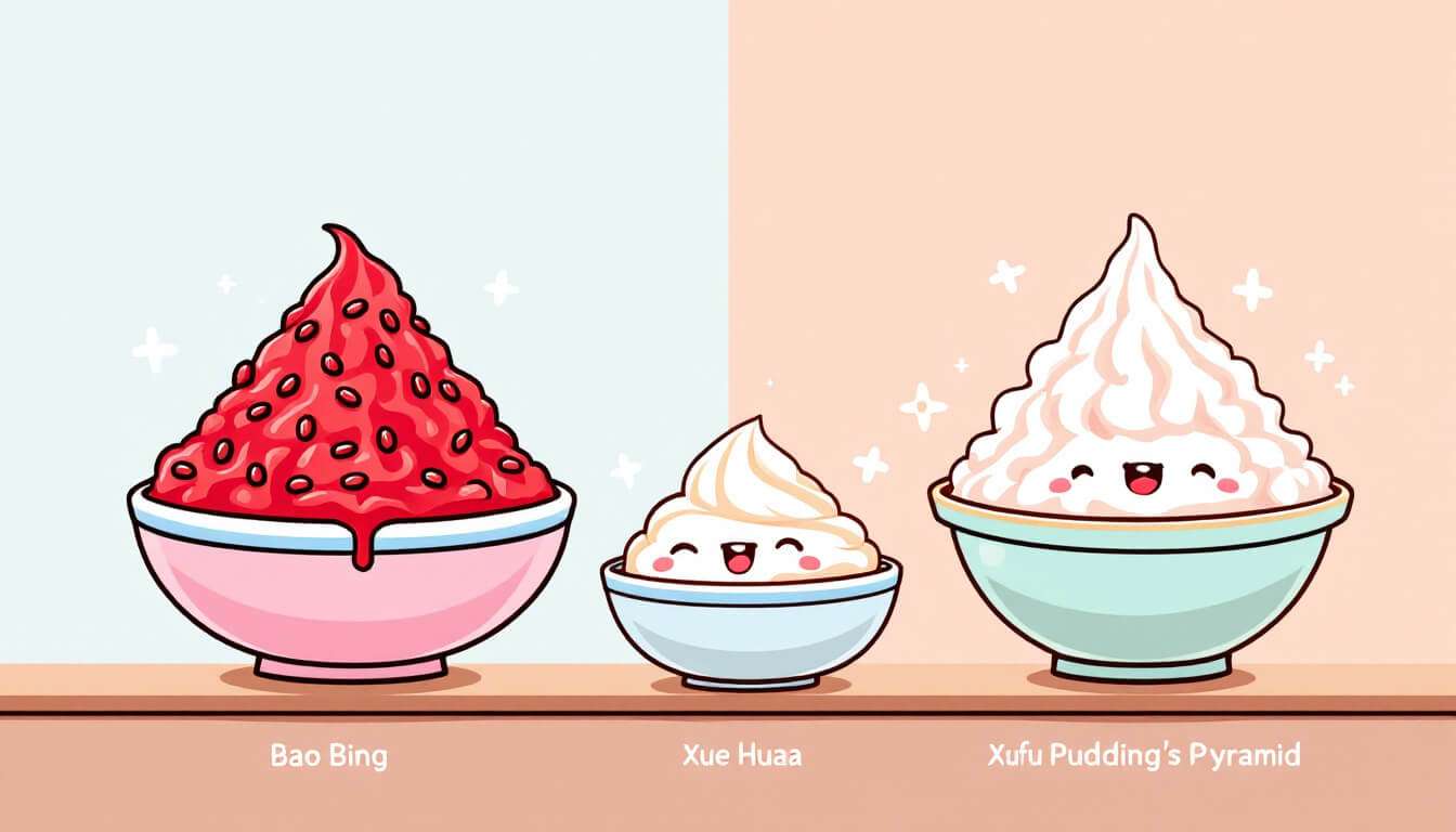 taiwan shaved ice: bao bing and xue hua bing compared side by side
