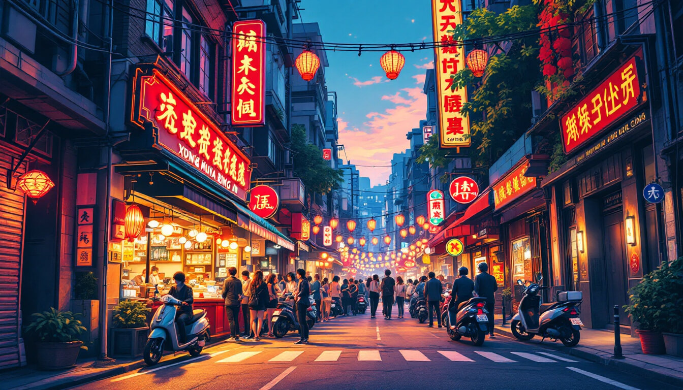 Yong Kang Street Taipei shaved ice shop line
