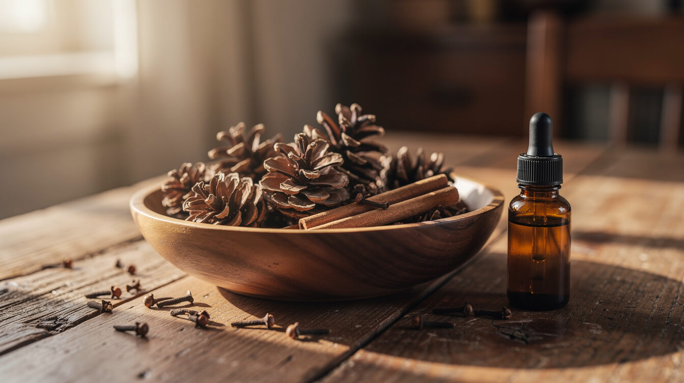 cinnamon essential oil for pine cones