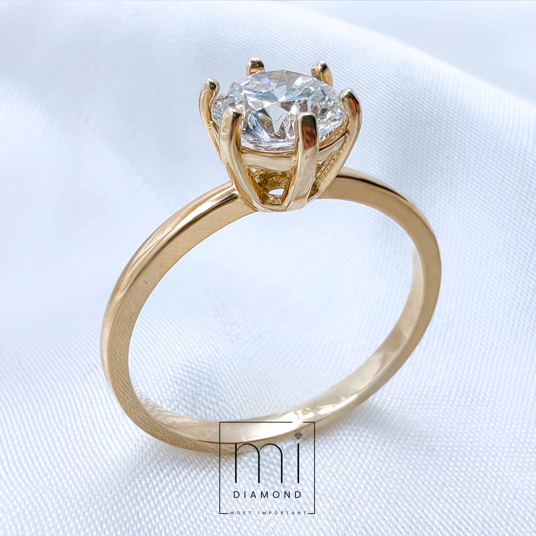 1.09 Carat D color Vs1 Round IGI Sertifikalı Lab. Pırlanta Yüzük