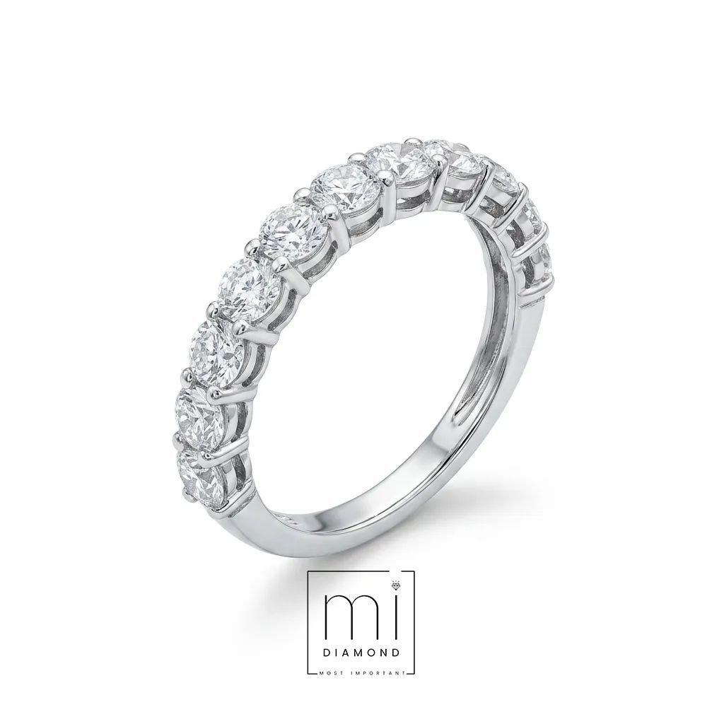 1.05 carat Round Yarımtur IGI sertifikalı Lab. Pırlanta yüzük