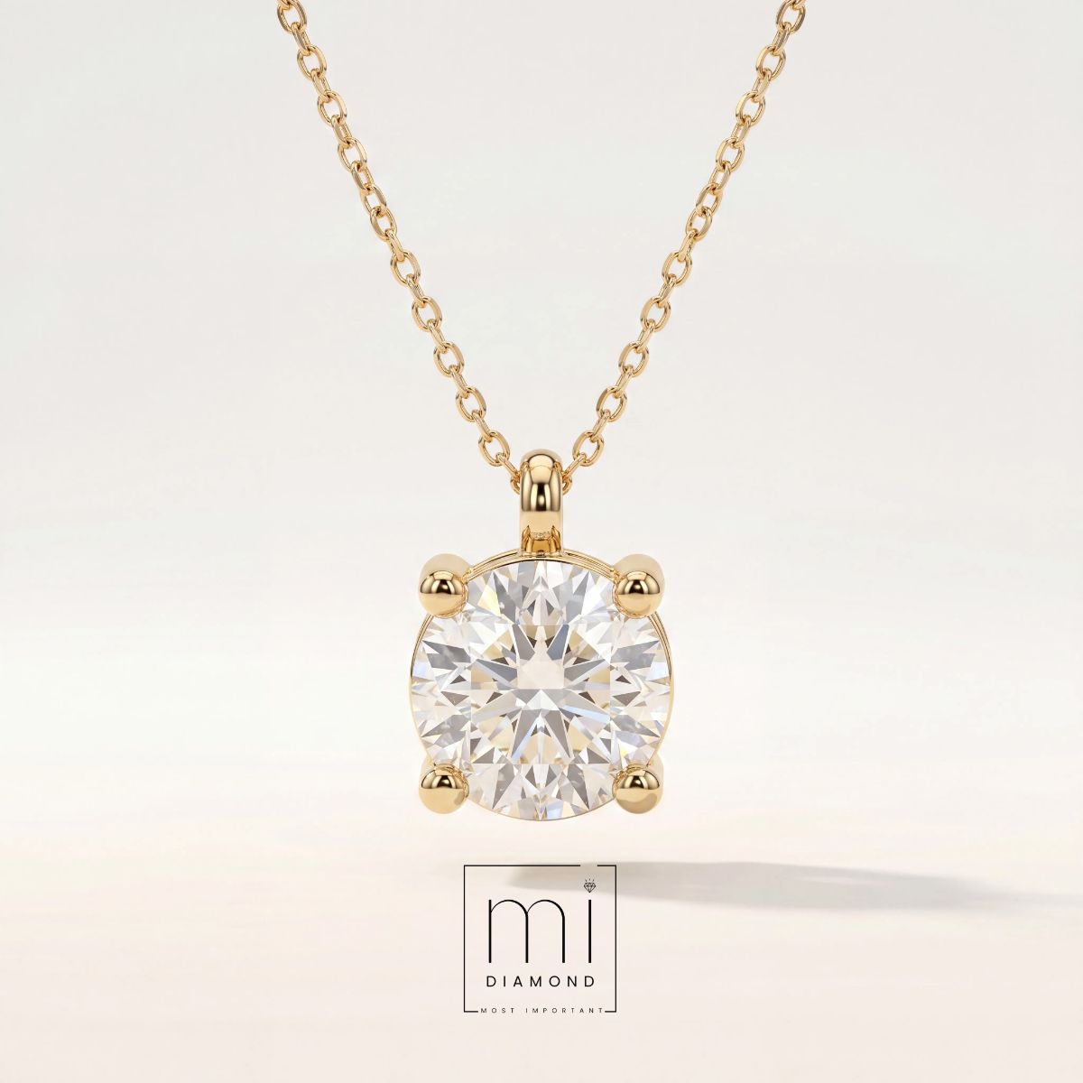 1.05 carat D color Vs1 Yuvarlak IGI sertifikalı Lab. Pırlanta kolye