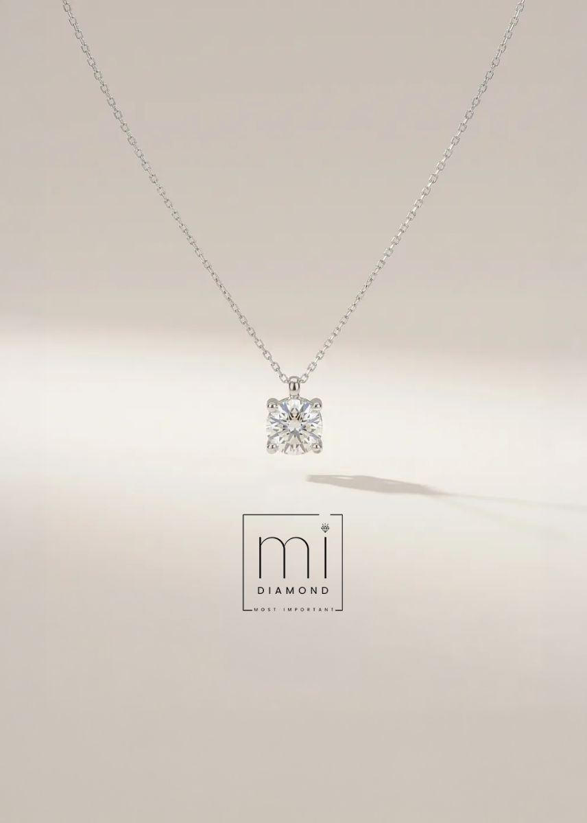 1.03 carat D color Vs1 Yuvarlak IGI sertifikalı Lab. Pırlanta kolye