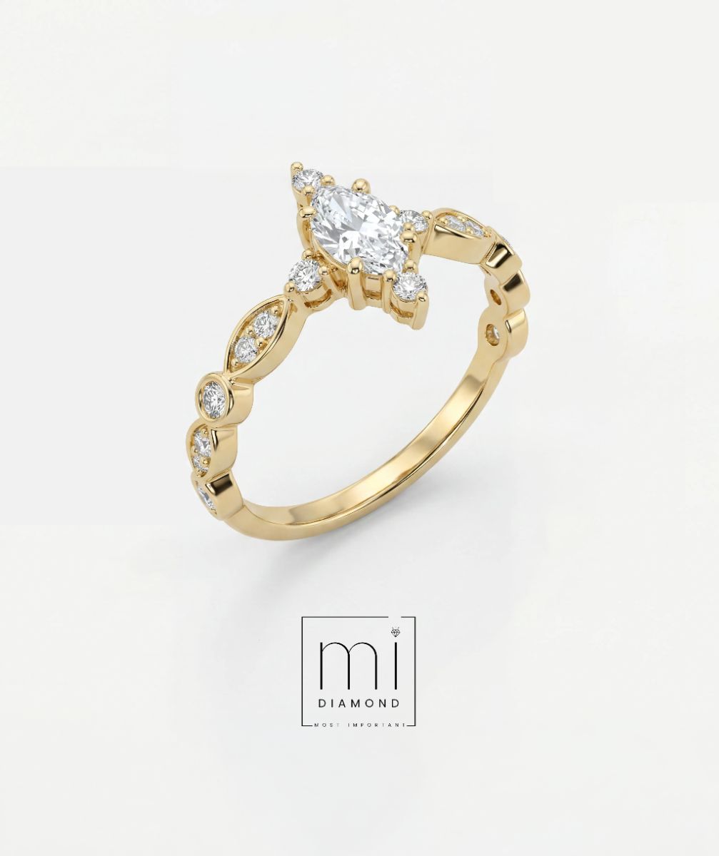 0.65 Carat Round IGI Sertifikalı Labaratuvar Pırlantalı Yüzük