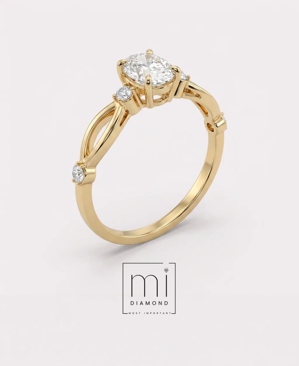 0.45 Carat EF color VVS Damla IGI Sertifikalı Labaratuvar Pırlantalı Yüzük