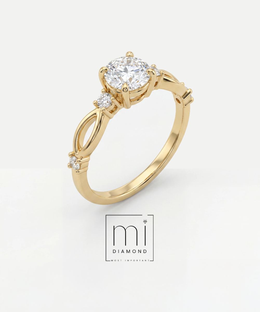 0.60 Carat Round IGI Sertifikalı Labaratuvar Pırlantalı Yüzük