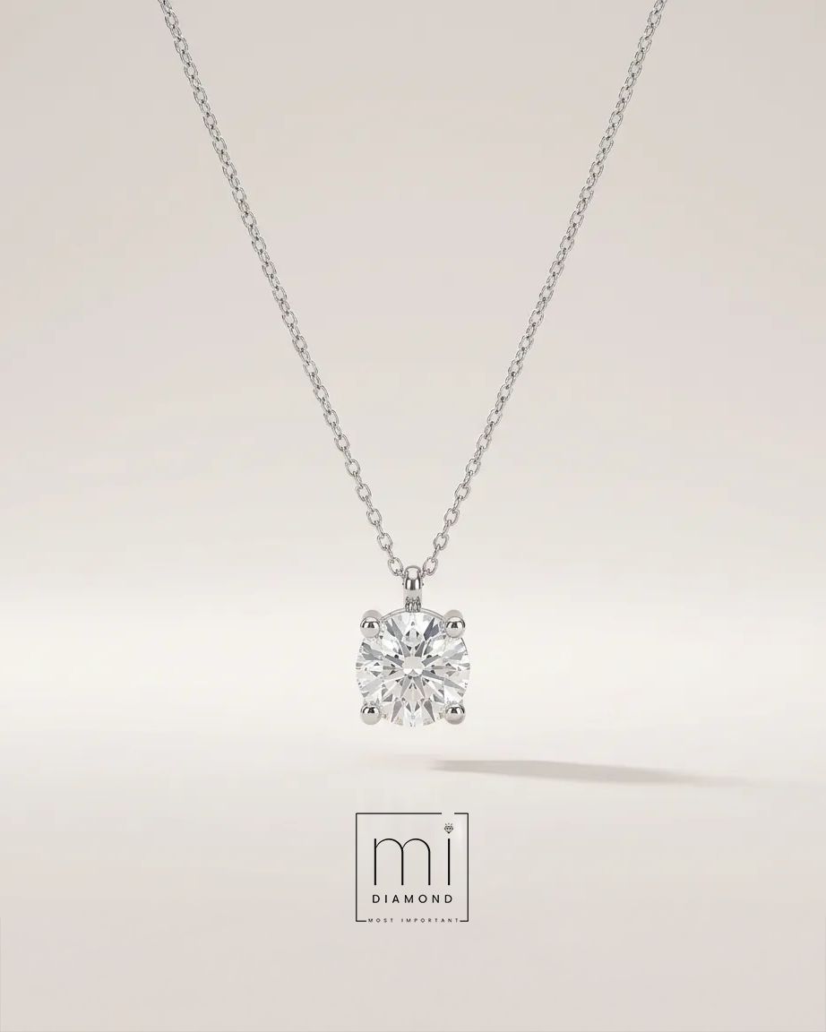 2.00 Carat D color VS1 Yuvarlak IGI sertifikalı labaratuvar pırlanta kolye