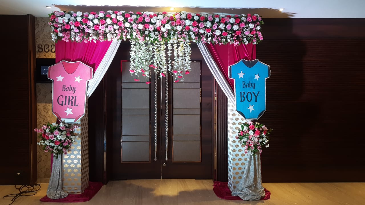 Grand Baby Shower Stage Decoration – Cartoon Theme
