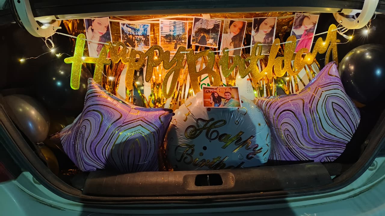Car Trunk Birthday Decoration / Trunk Surprise Birthday Setup