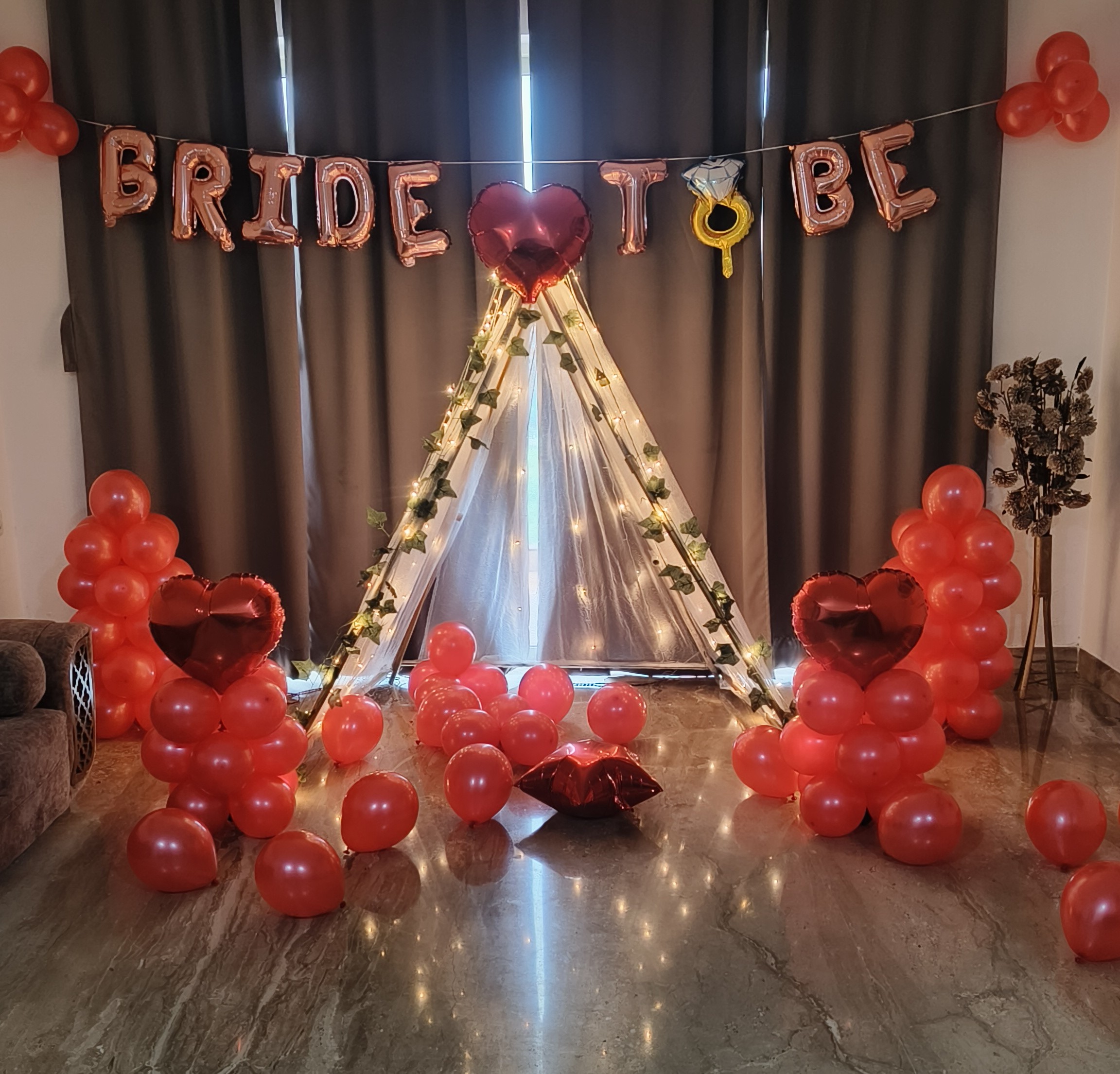 Bride-to-Be Teepee Surprise Decoration