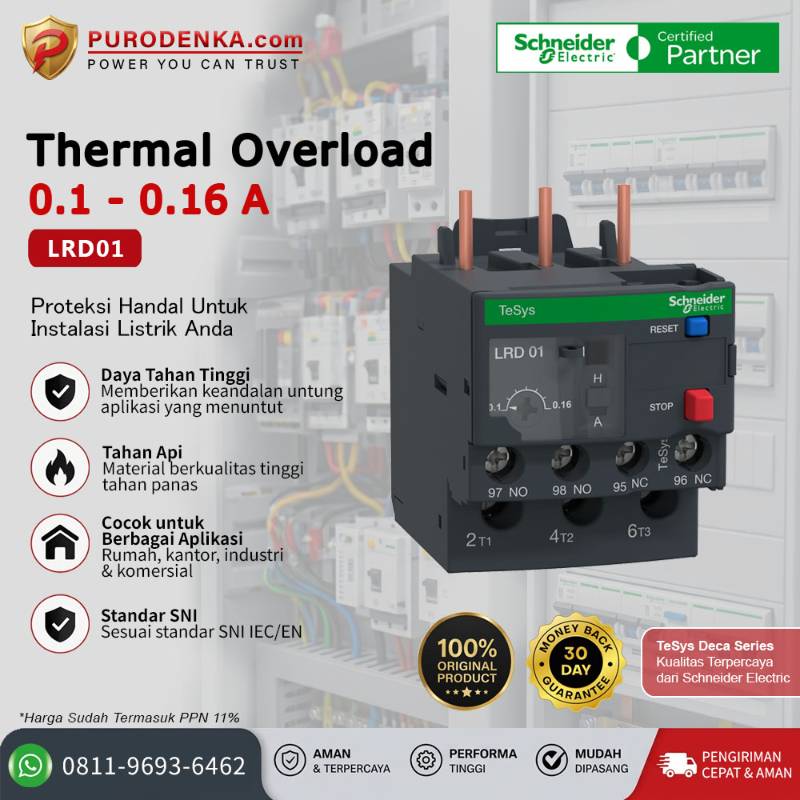 SCHNEIDER Thermal Overload LRD01 0,1A - 0,16A Class 10A