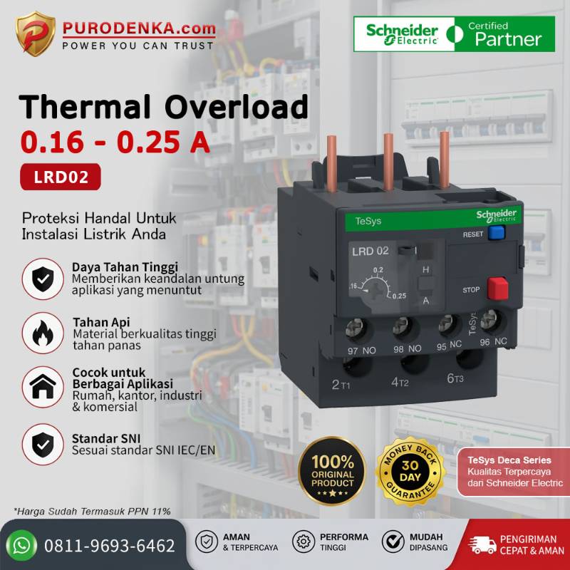 SCHNEIDER Thermal Overload LRD02 0,16A - 0,25A Class 10A