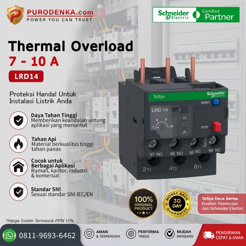 SCHNEIDER Thermal Overload LRD14 7A - 10A Class 10A