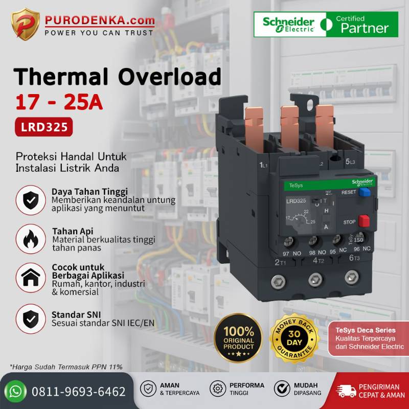 SCHNEIDER Thermal Overload LRD325 17 - 25A Class 10A