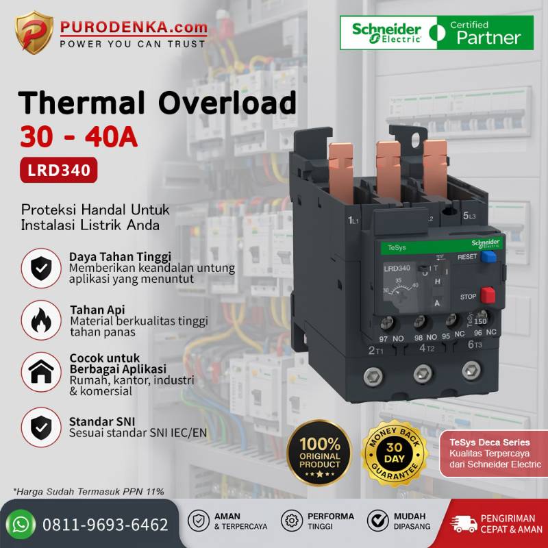 SCHNEIDER Thermal Overload LRD340 30 - 40A Class 10A