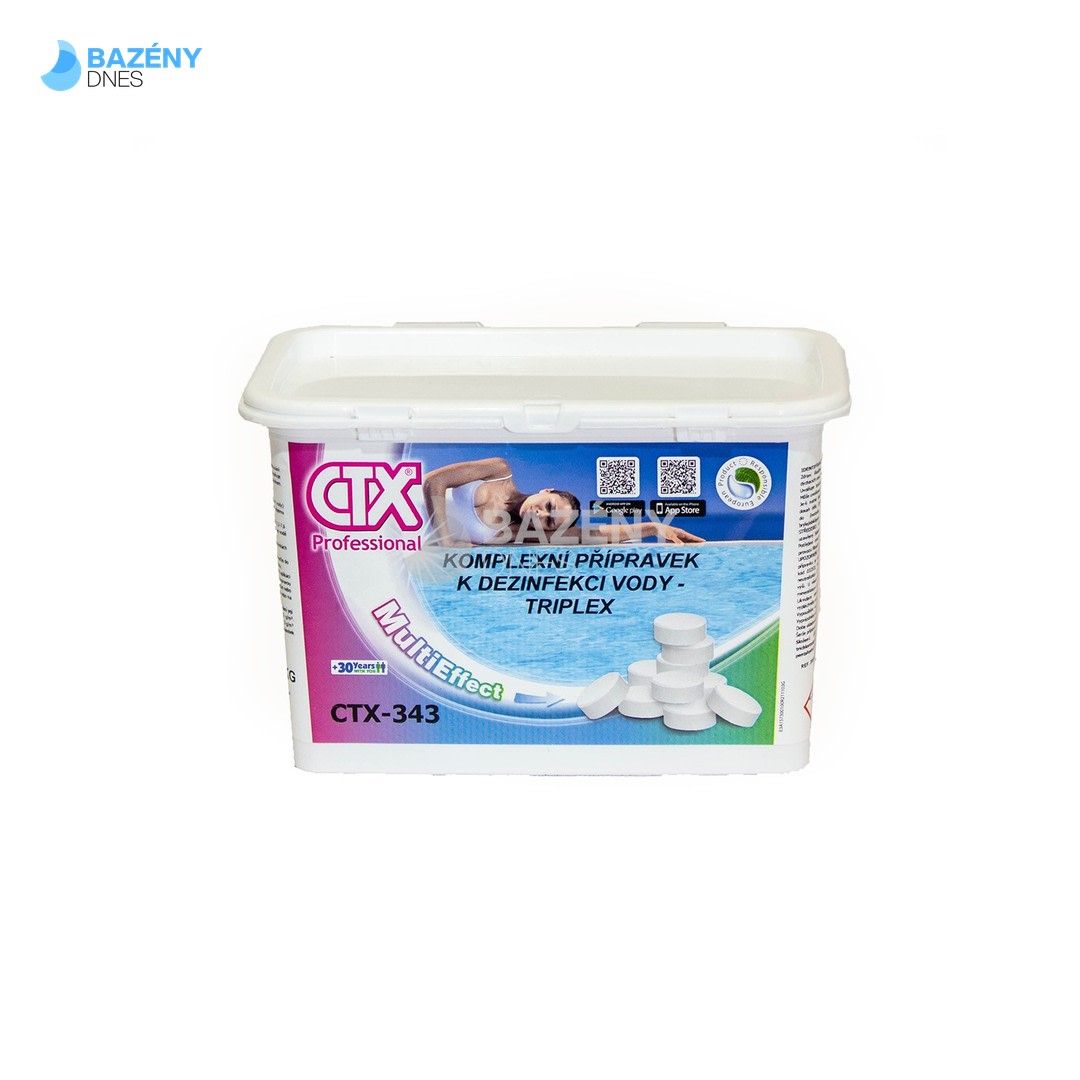 CTX - 343 TRIPLEX 3v1 (chlór, flokulant, algicid) 20g tablety 1 kg