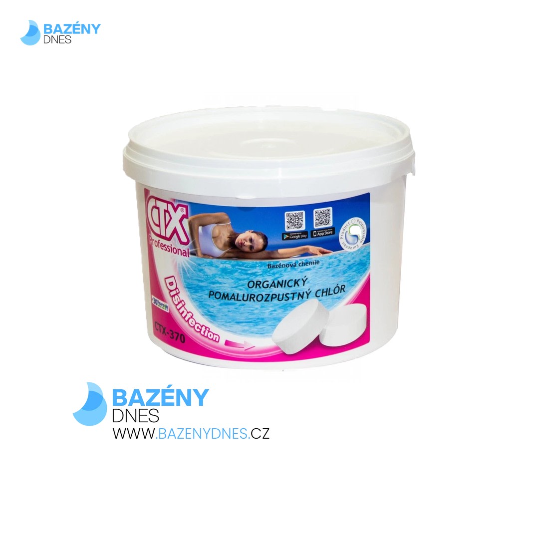 CTX - 370 pomalurozpustný chlór organický 200 g tablety 5 kg