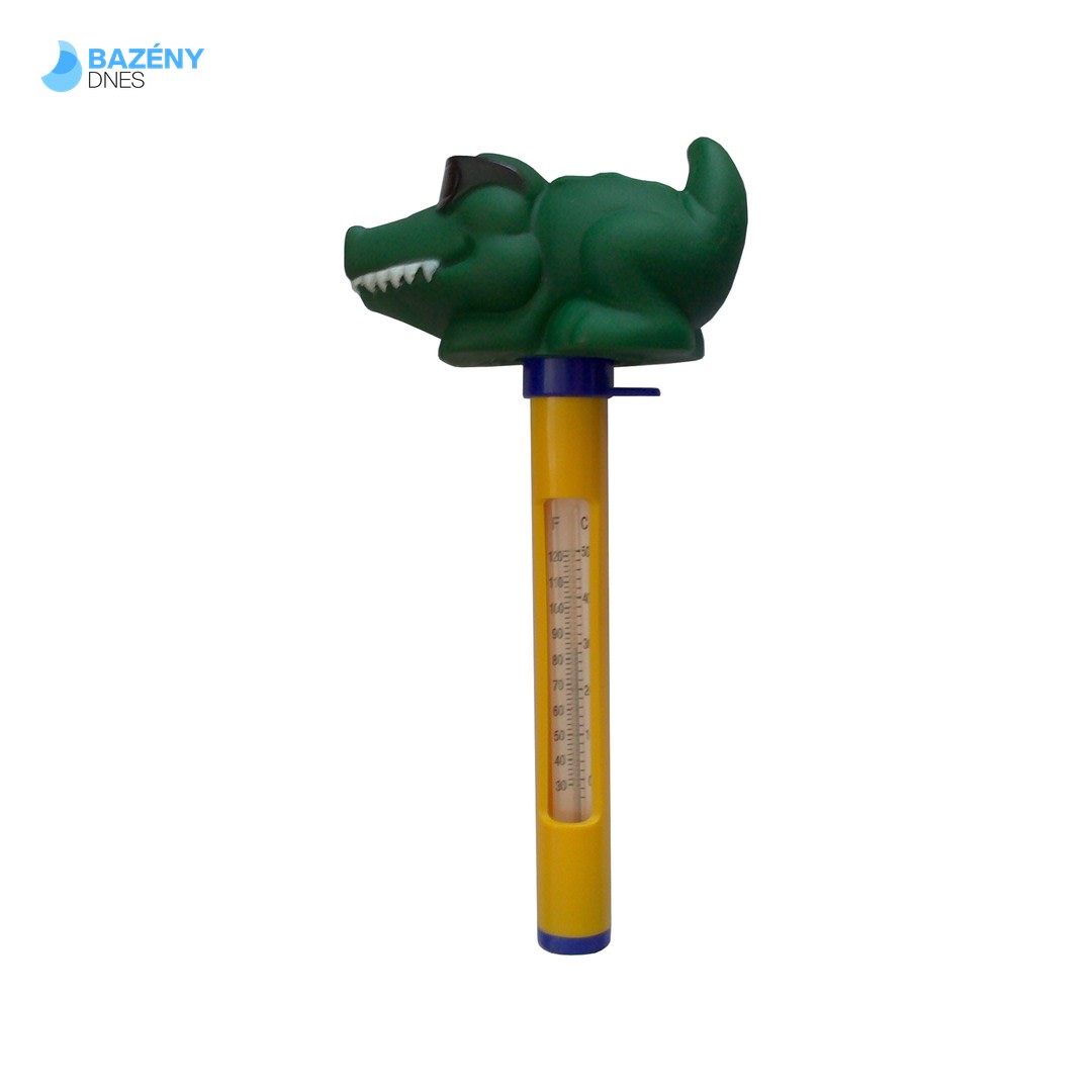 Teploměr plovoucí se zvířátky – krokodýl s brýlemi