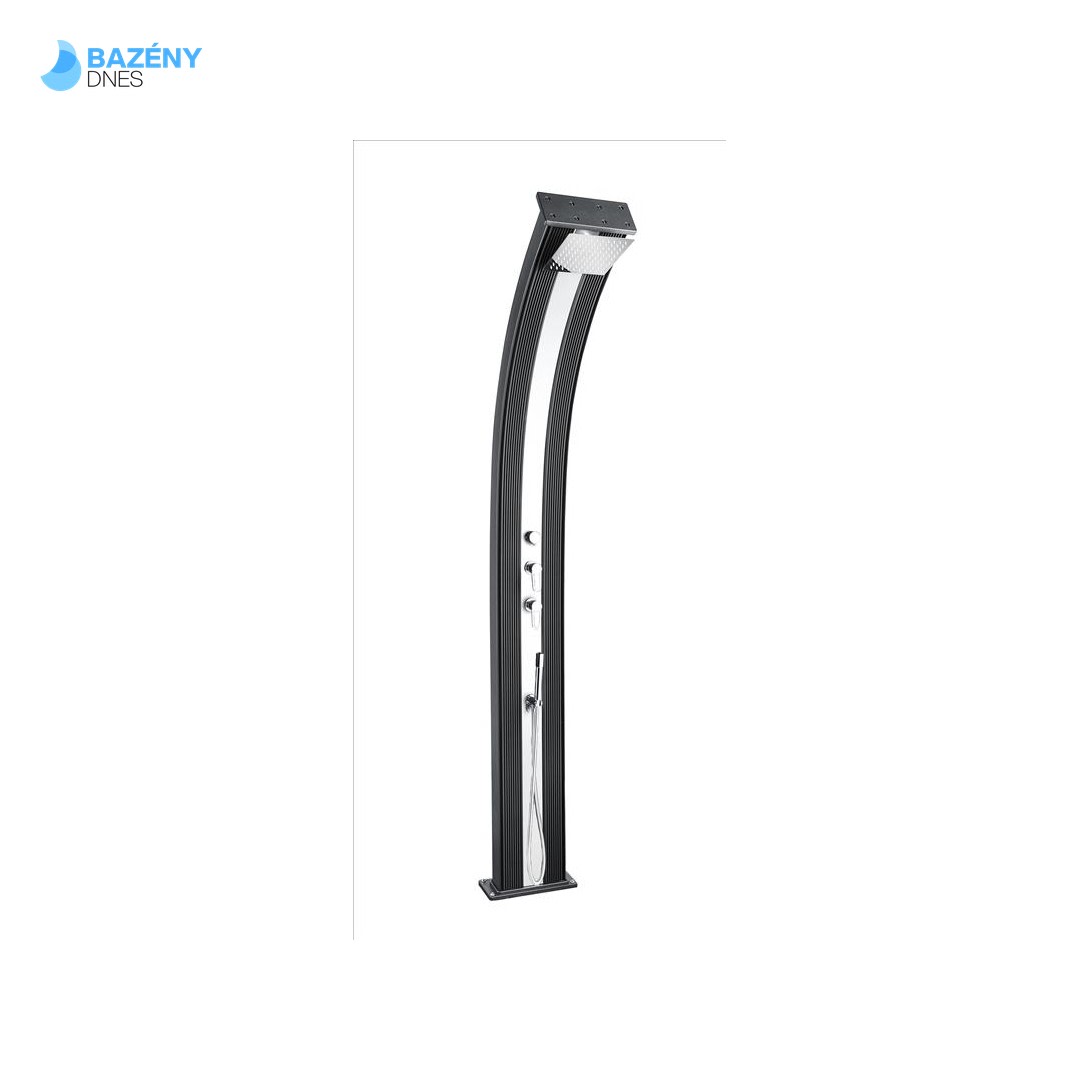 Solární sprcha s ruční sprchou DADA CURVE antracit/inox