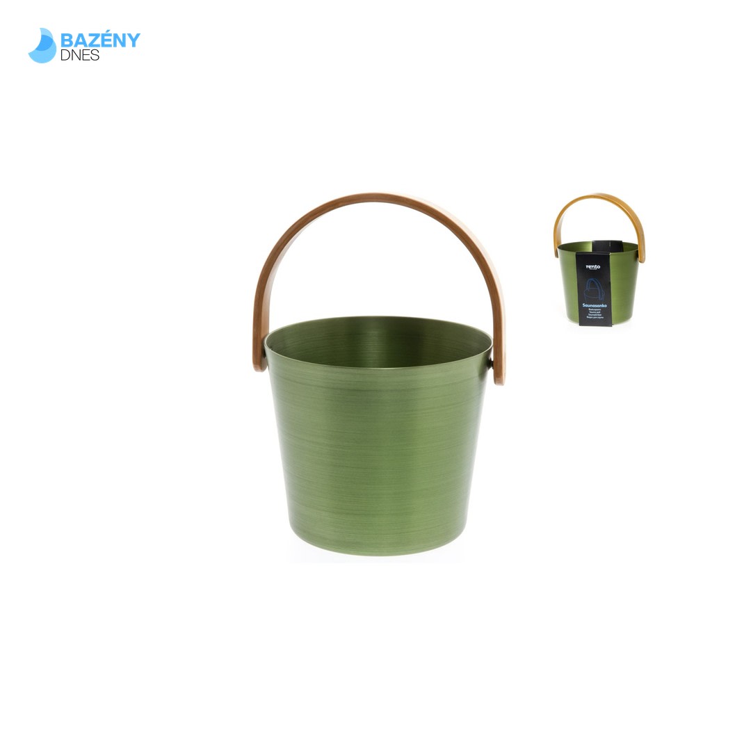 RENTO Saunové vědro hliníkové 5l - břízově zelená